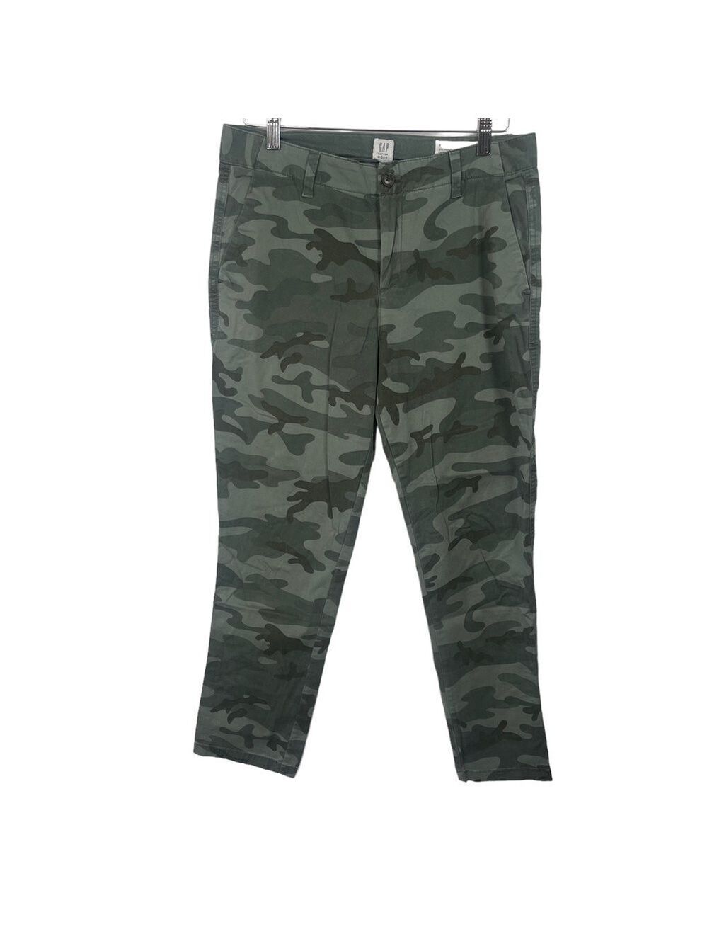 GAP Camouflage Cotton Blend GirlFriend Khakis Chinos Pants Size 8